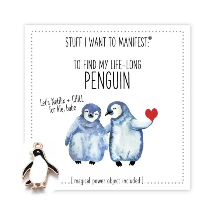 Подарочный набор с талисманом Warm Human To Find My Penguin Lucky Token