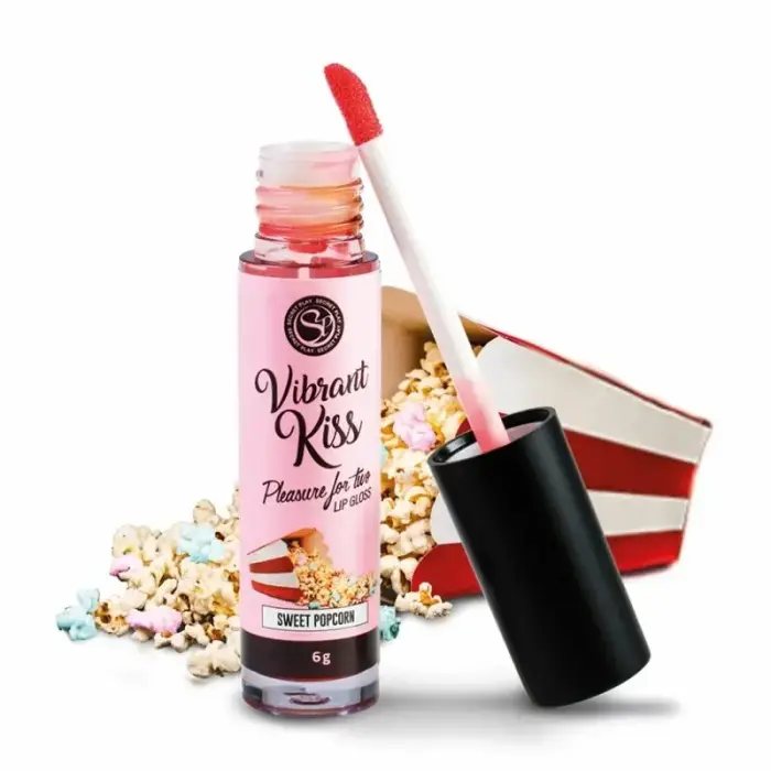 Secretplay Vibrant Kiss valgomas lūpų blizgis – saldžių spragėsių – 6 g