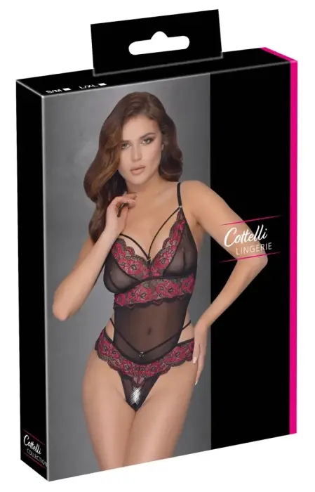 Cottelli Lingerie Floral Lace Bodysuit – S/M