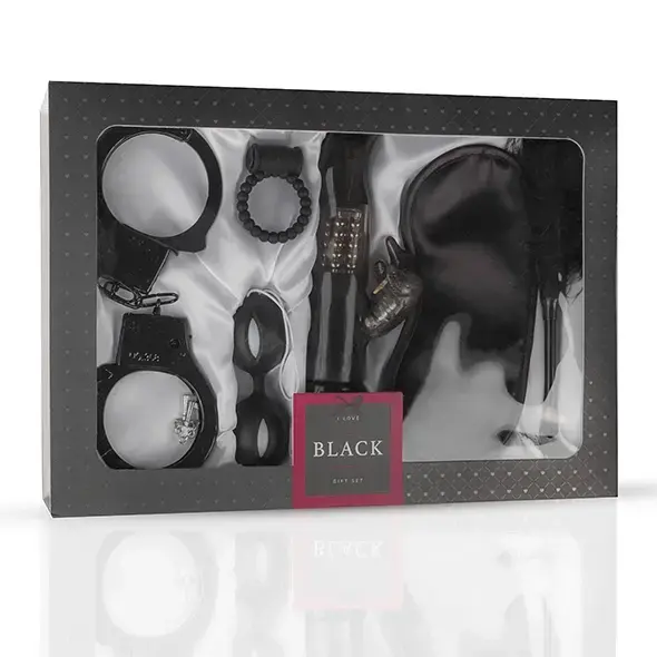 Loveboxxx I Love Black couples gift set – 6 pcs – black