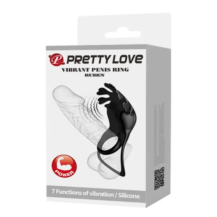 PRETTY LOVE - Vibrating Penis Ring RUBEN – Black