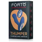 FORTO Thumper – anal plug with thumping function – silicone – blue – 8 modes — Photo 1