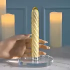 Playboy Twist of Fate Glass Vibrator – 18.5 cm (7.3″) – Yellow — Photo 3