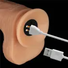 LoveToy Power Basics Cock – įkraunamas vibruojantis realistiškas dildo su siurbtuku – 28 cm (11 colių) — Nuotrauka 5