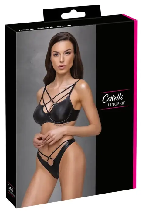 Cottelli LINGERIE BH Set matt – 80B/M – Black