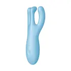 Threesome 4Plus uzliekamais vibrators ar app vadību – zils — Foto 3