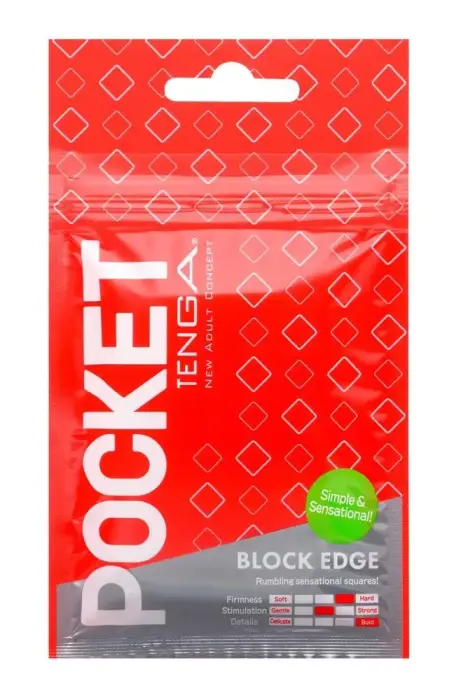 Pocket Tenga Block Edge мастурбатор – прозрачный