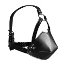 Head Harness with Mouth Cover and Solid Ball Gag – Black — Photo 5
