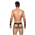 Envy Biker 3 daļu tērps – bikini biksītes, aproces un cepure – melns – L/XL — Foto 2