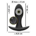 ANOS Vibrating Butt Plug – 8.9 cm – Black — Photo 12