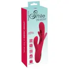 Sweet Smile кролик-вибратор с вибрирующим язычком и двойной стимуляцией – 24.2 cm (9.5″) – розовый — Фото 1