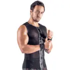 Svenjoyment Bondage Mesh Shirt with Handcuffs – Black – M — Photo 4