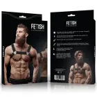 Fetish Submissive Attitude Adjustable Neoprene Chest Harness for Men – Black – One size — Photo 2