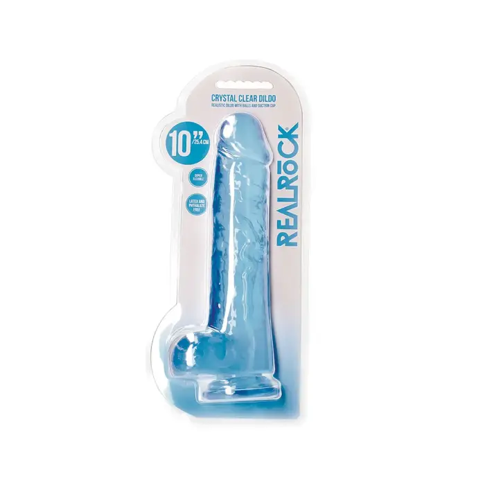 Realistic Dildo with Balls and Suction Cup – 28 cm (11″) – Blue
