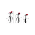 Red Gem-Shaped Anal Plug Set with Bells – 3-Piece Set — Photo 3