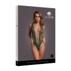 V-veida izgriezuma bodijs ar necaurspīdīgiem dekoriem – One size — Foto 1