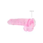 Reālistisks dildo ar sēkliniekiem – 25 cm (9.8″) – Rozā — Foto 4