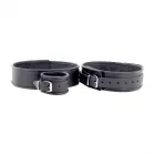 Red Leather Leather Thigh and Hand Restraints – ādas saites ciskām un rokām – melnas — Foto 1