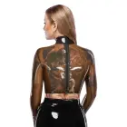 Latex Crop Top with Metal Ring – Transparent – 2XL — Photo 5