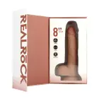Realistiškas vibruojantis dildas su sėklidėmis – 20.5 cm (8″) – kūno spalva — Nuotrauka 3