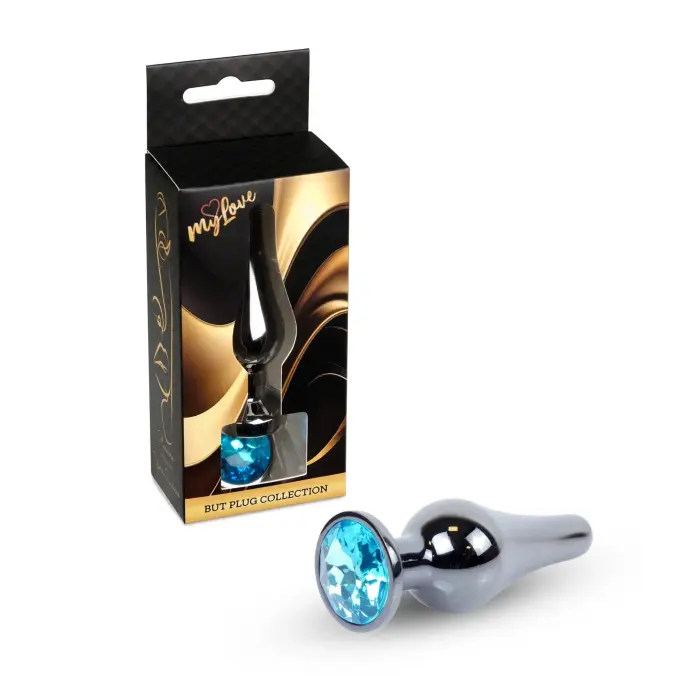 MyLove Toys Jewellery Dark Silver anaaltapp – 9.5 cm (3.7″) – Sinine