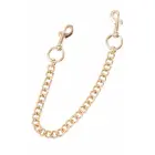 Guilty Pleasure GP Premium Ankle Cuffs – оковы для ног – веганская кожа – чёрный – золотые пряжки — Фото 4