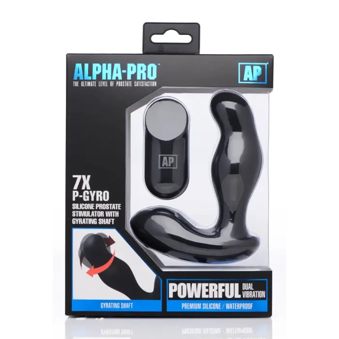 P-Gyro Prostate Stimulator with Rotating Shaft and 7 Speeds – 12.5 cm (4.95″) – Black
