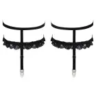 Cottelli ACCESSORIES пояс для чулок со съёмными ремешками – чёрный – S/M — Фото 5