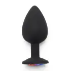 Rainbow Booty Jewel Anal Plug – L – Black — Photo 3
