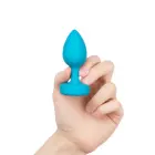 b-Vibe Vibrating Jewel Plug S/M – 9.8 cm – Blue — Photo 4