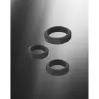 3-Piece Silicone Cockring Set – Black — Photo 2