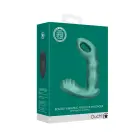 Teksturēts vibrējošs prostatas masieris ar tālvadības pulti – 12 cm (4.7″) – Metāliski zaļš — Foto 1