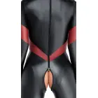 Cottelli PARTY Long Sleeve Jumpsuit with Red Stripes – Black/Red – M — Photo 11