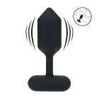 Шестигранный вибрирующий силиконовый анальный пробка – L – черный Фото num