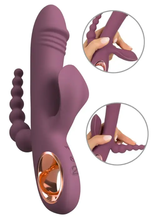 Slim Triple Plum vibrators – 21.4 cm (8.4″) – violets Foto 2