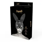 Coquette Chic Desire Vegan Leather Mask with Bunny Ears – Black — Photo 5