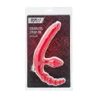 Strap-on bez siksnām ar vibrējošu lodi – 35 cm – sarkans Foto 3