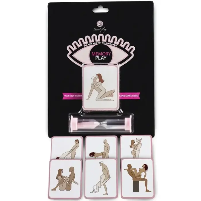 Secret Play Memory Play Couples Game Multilingual Card Set with Hourglass