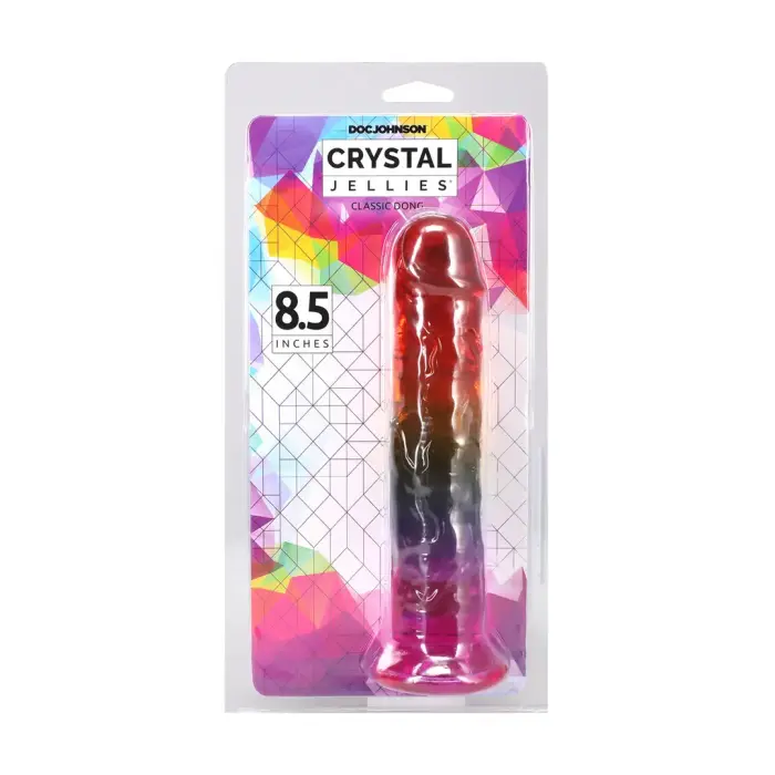 Doc Johnson Crystal Jellies Dildo – 21.6 cm (8.5″) – Multicolored