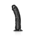 Izliekts reālistisks dildo ar piesūcekni – 15.5 cm (6″) – Melns Foto 3