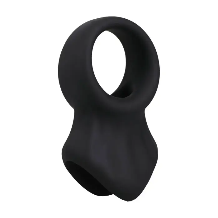 The Presenter – silicone cock and ball support ring – black – 4.4 cm