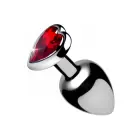 Red Heart Gem anālais spraudnis – S – Sarkans — Foto 2