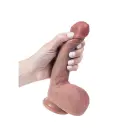 Elastīgs hiperreālistisks dildo – 21 cm (8.3″) – Miesas krāsa — Foto 9