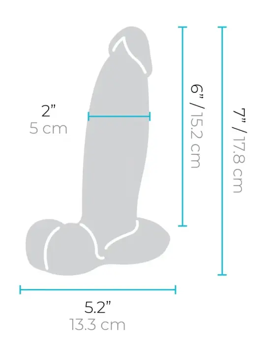 b-Vibe Slipskin apimties dildo – 18 cm (7″) – kūno spalva Photo