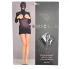 Rough Romance Mesh Bodysuit with Open Cups, Back, and Crotch – Black – One Size — Photo 2
