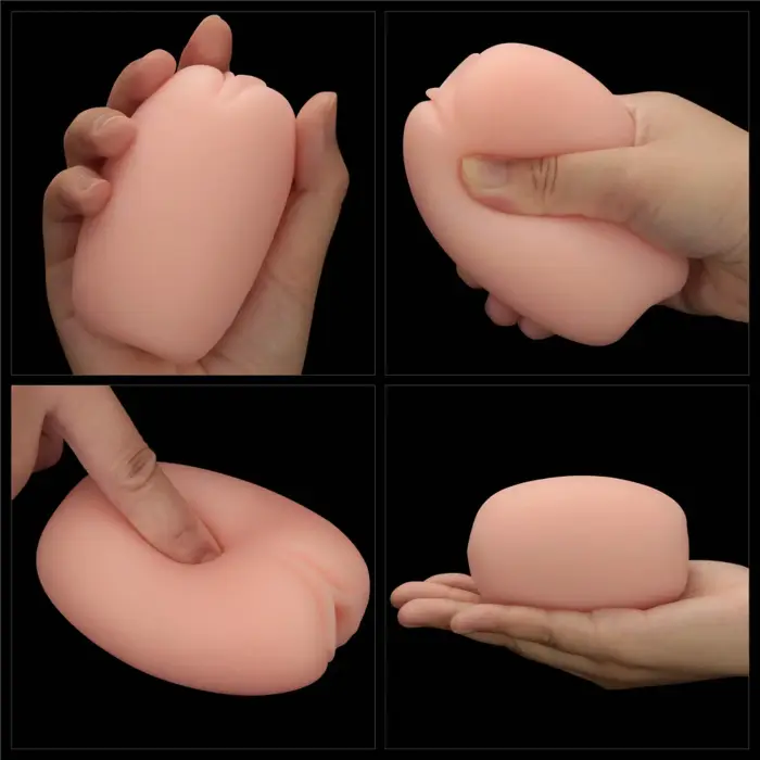 LoveToy Slider – double-ended masturbator – vagina and anus – flesh