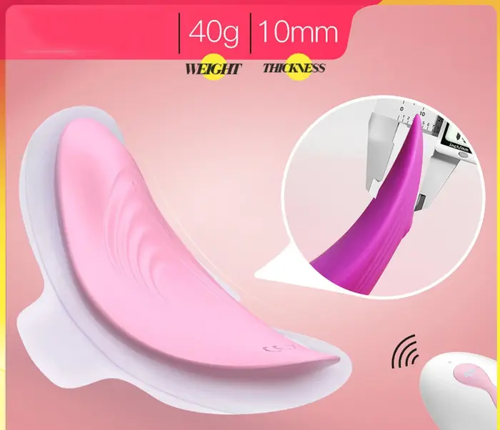 Ultrathin valkājams mini vibrators ar tālvadību – 18 cm (7″) – rozā Foto 12