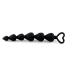 Anal Beads Black Heart anālās bumbiņas – 17 cm – Melns Foto 2