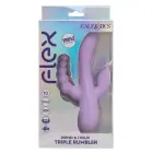 Elastīgs Triple Rumbler vibrators – 18 cm (7″) – violets Foto 2