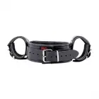 Leather Neck and Hand Restraints – Black — Photo 6